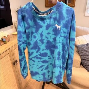 Victoria's Secret Blue Tie-Dye Sweatshirt